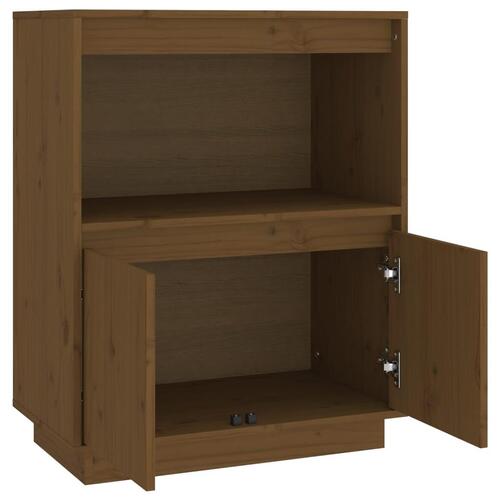 Skænk 60x34x75 cm massivt fyrretræ gyldenbrun