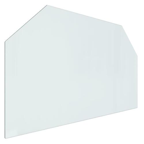 Glasplade til pejs 100x60 cm sekskantet