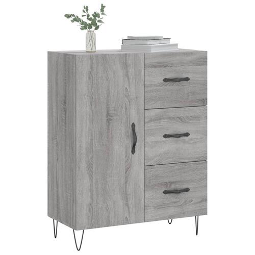 Skænk 69,5x34x90 cm konstrueret træ grå sonoma-eg