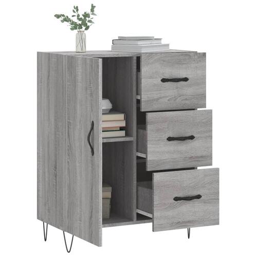 Skænk 69,5x34x90 cm konstrueret træ grå sonoma-eg