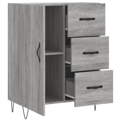 Skænk 69,5x34x90 cm konstrueret træ grå sonoma-eg