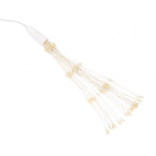 Lysende starburst-dekoration med 140 LED - 17 cm, varm hvid, batteridrevet