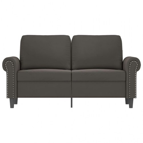 2-personers sofa 120 cm velour mørkegrå