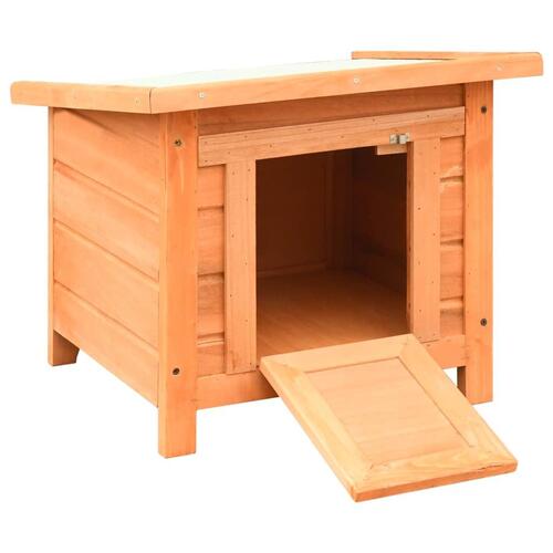 Kattehus 50x46x43,5 cm massivt fyrre- og grantræ