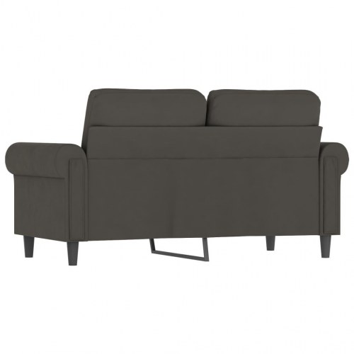 2-personers sofa 120 cm velour mørkegrå