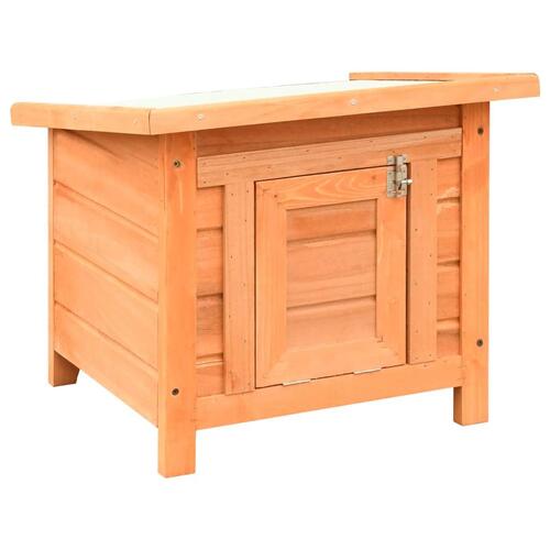 Kattehus 50x46x43,5 cm massivt fyrre- og grantræ