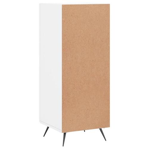 Skænk 34,5x34x90 cm konstrueret træ hvid højglans