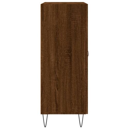 Skænk 69,5x34x90 cm konstrueret træ brun egetræsfarve