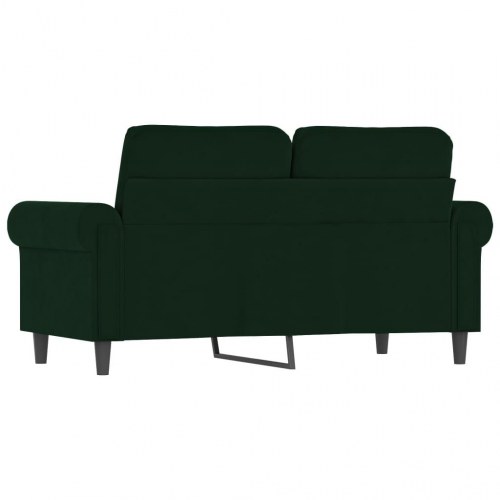 2-personers sofa 120 cm fløjl mørkegrøn