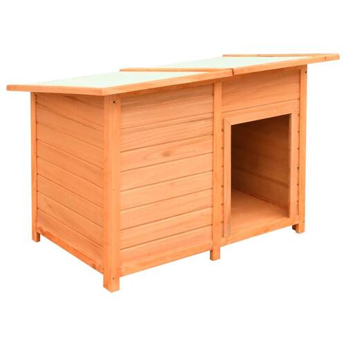 Hundebur 120x77x86 cm massivt fyrre- og grantræ