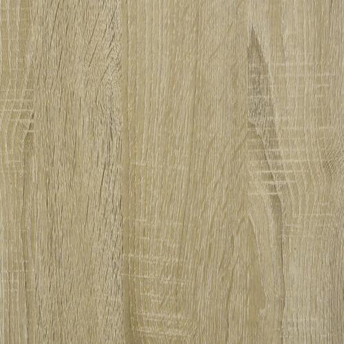 Skrivebord med hylder 102x45x148 cm konstrueret træ sonoma-eg