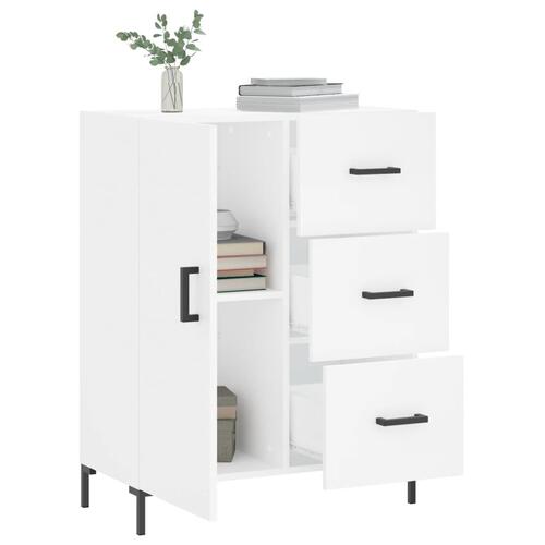 Skænk 69,5x34x90 cm konstrueret træ hvid