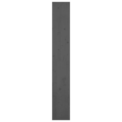 Bogreol/rumdeler 80x30x199,5 cm massivt fyrretræ grå