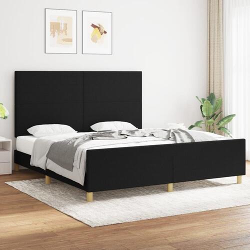 Sengeramme uden madras 180x200 cm stof sort