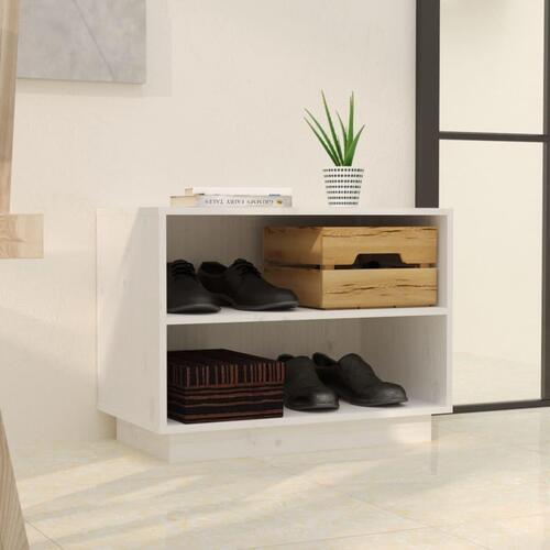 Skoreol 60x34x45 cm massivt fyrretræ hvid