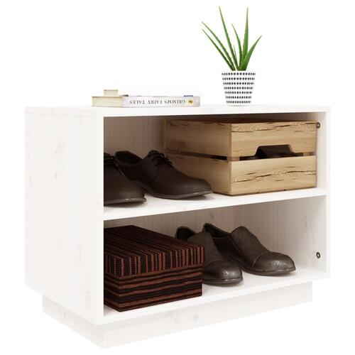 Skoreol 60x34x45 cm massivt fyrretræ hvid