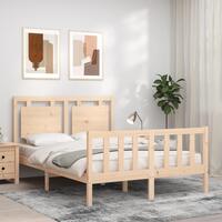 Sengeramme uden madras 140x190 cm massivt fyrretræ