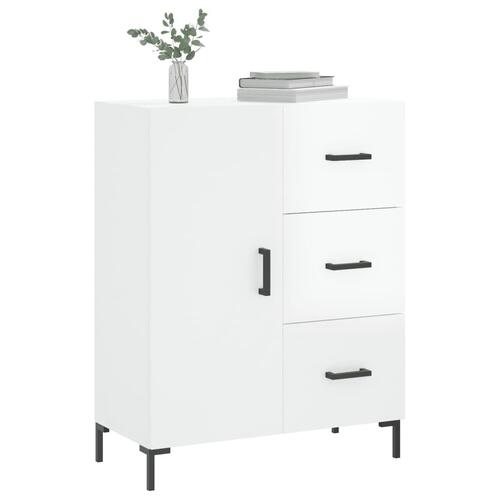 Skænk 69,5x34x90 cm konstrueret træ hvid højglans