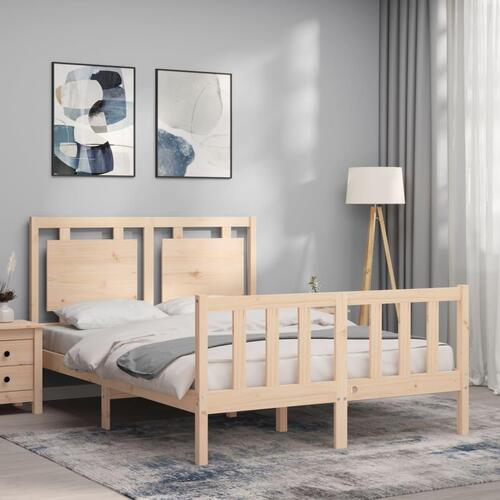 Sengeramme uden madras 140x190 cm massivt fyrretræ