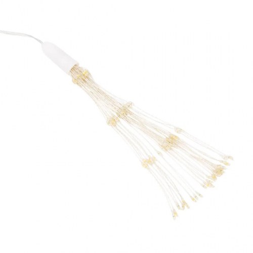 Lysende starburst-dekoration - 140 LED, 17 cm, flerfarvet, IP44, med fjernbetjening og timer