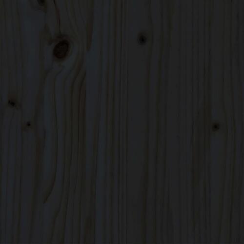 Sengeramme 135x190 cm Double massivt fyrretræ sort