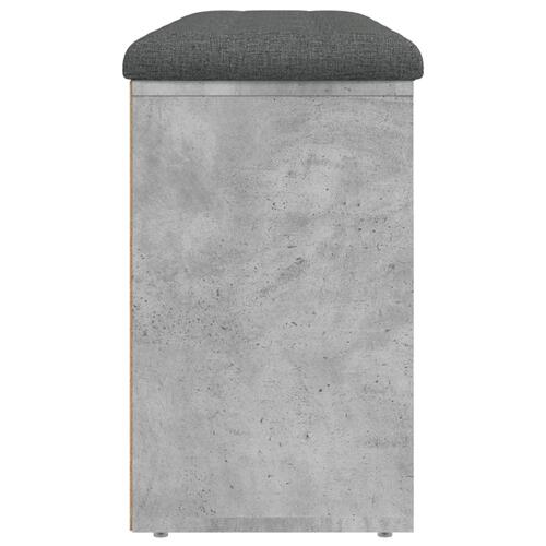 Skobænk 102x32x50 cm konstrueret træ betongrå