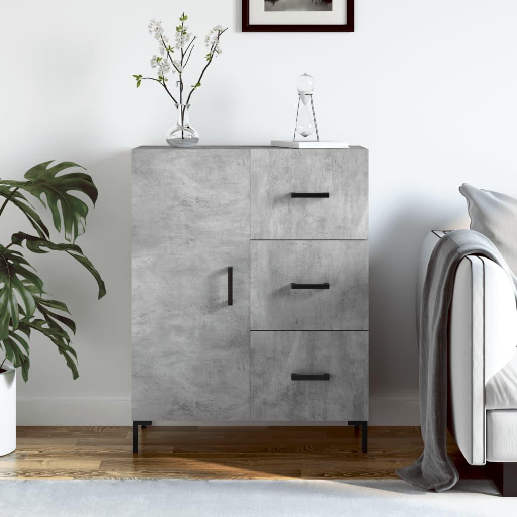 Skænk 69,5x34x90 cm konstrueret træ betongrå