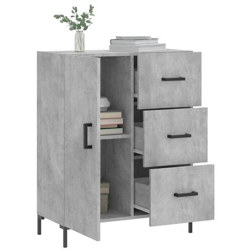 Skænk 69,5x34x90 cm konstrueret træ betongrå