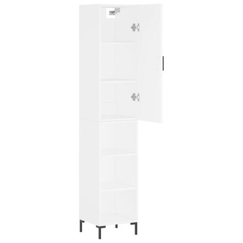 Skab 34,5x34x180 cm konstrueret træ hvid
