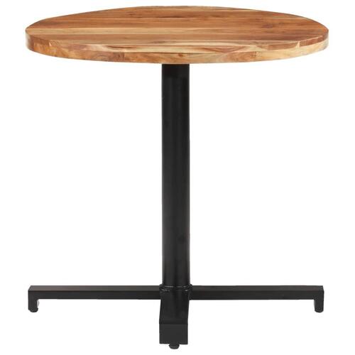 Bistrobord Ø80x75 cm massivt akacietræ