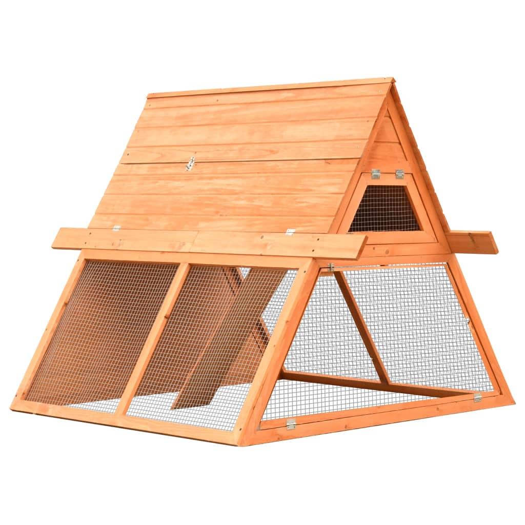Kaninbur 152x128x108 cm massivt fyrre- og grantræ