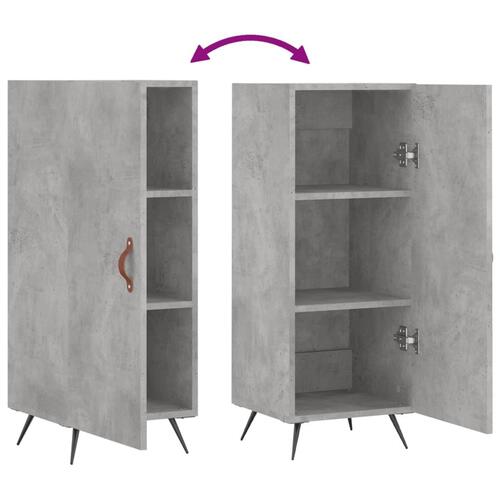 Skænk 34,5x34x90 cm konstrueret træ betongrå