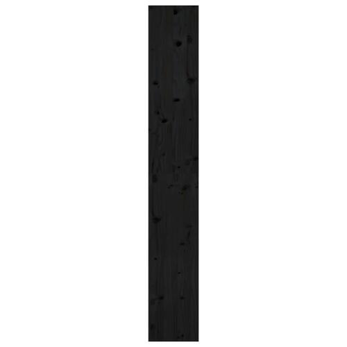 Bogreol/rumdeler 80x30x199,5 cm massivt fyrretræ sort
