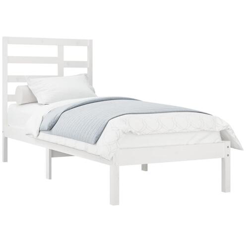 Sengeramme 100x200 cm massivt træ hvid
