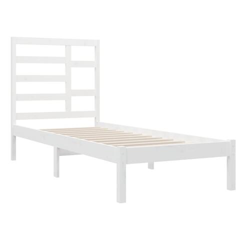 Sengeramme 100x200 cm massivt træ hvid