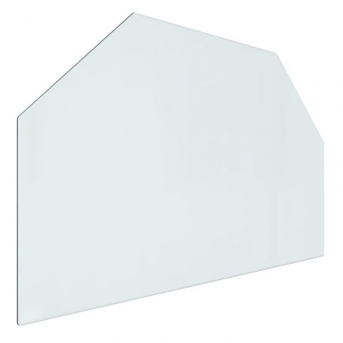 Glasplade til pejs 80x50 cm sekskantet