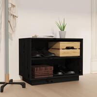Skoreol 60x34x45 cm massivt fyrretræ sort