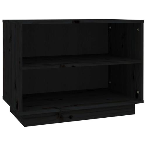 Skoreol 60x34x45 cm massivt fyrretræ sort