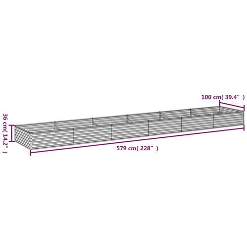 Højbed 579x100x36 cm cortenstål