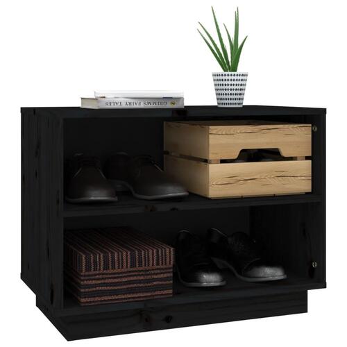 Skoreol 60x34x45 cm massivt fyrretræ sort