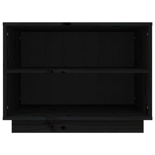 Skoreol 60x34x45 cm massivt fyrretræ sort