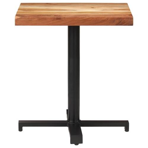 Bistrobord 70x70x75 cm firkantet massivt akacietræ