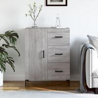 Skænk 69,5x34x90 cm konstrueret træ grå sonoma-eg