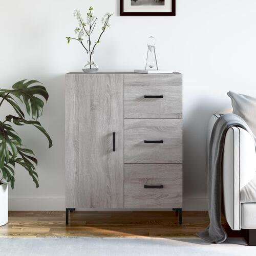Skænk 69,5x34x90 cm konstrueret træ grå sonoma-eg