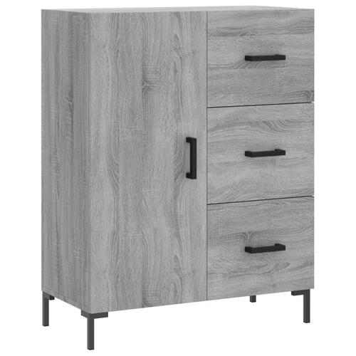 Skænk 69,5x34x90 cm konstrueret træ grå sonoma-eg