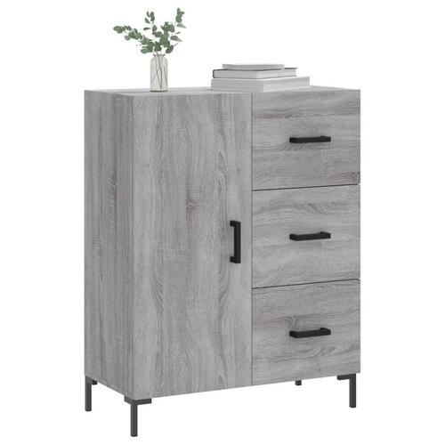 Skænk 69,5x34x90 cm konstrueret træ grå sonoma-eg