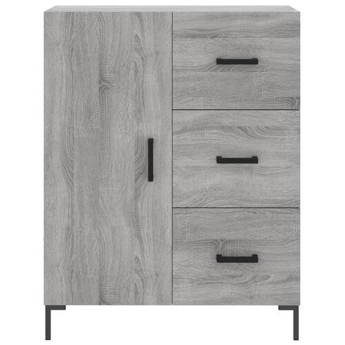 Skænk 69,5x34x90 cm konstrueret træ grå sonoma-eg