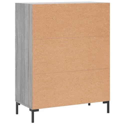 Skænk 69,5x34x90 cm konstrueret træ grå sonoma-eg