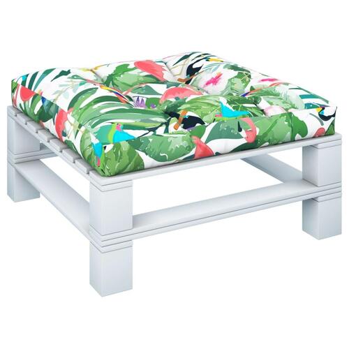 Pallehynde 70x70x12 cm stof flerfarvet
