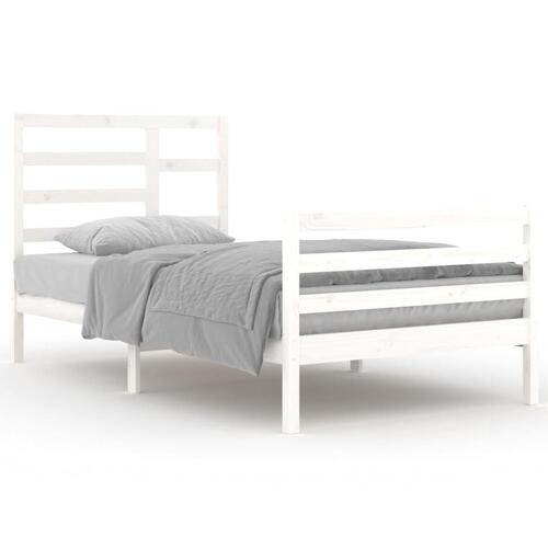 Sengeramme 100x200 cm massivt træ hvid